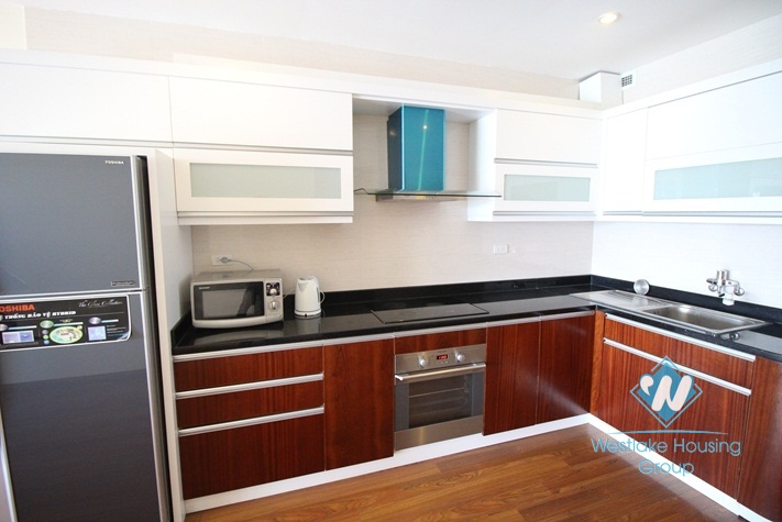 Three bedroom apartment for rent with beautiful lake view in Tay Ho Hanoi